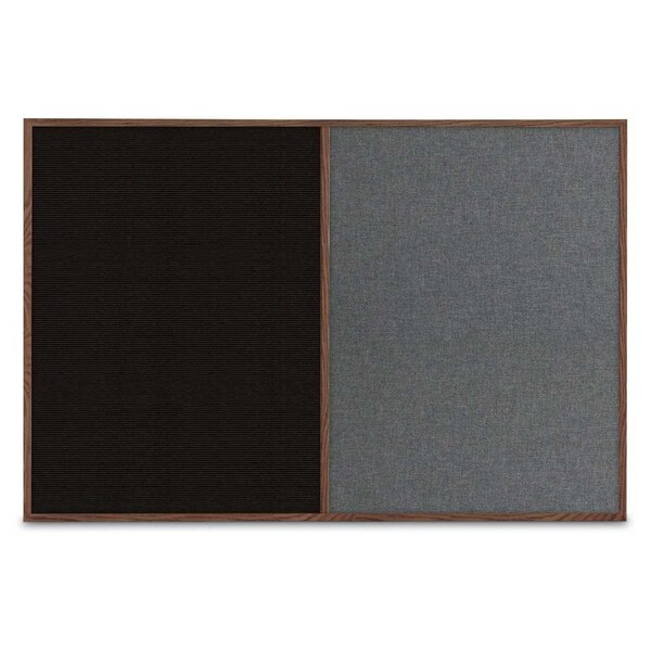 United Visual Products Slim Style Indoor Enclosed Radius Corkbo UVRDS23SB-BLACK-BUFF - main